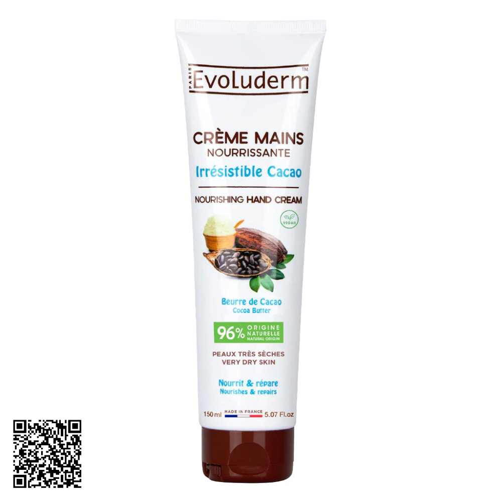 Kem Dưỡng Evoluderm Dưỡng Da Tay Hương Cacao 150ml từ Pháp 