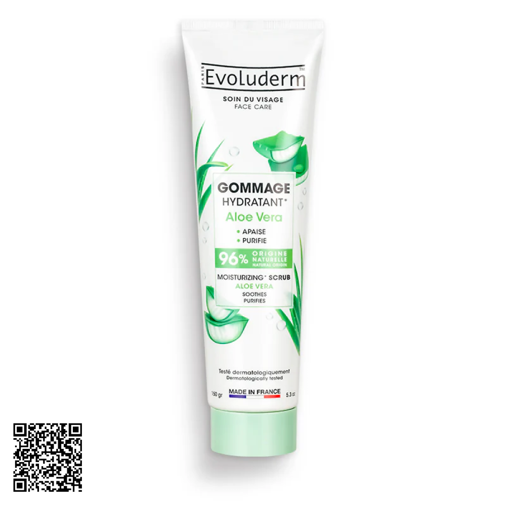 Tẩy Tế Bào Chết Evoluderm Dưỡng Ẩm Da Mặt Chiết Xuất Nha Đam 150g từ Pháp 