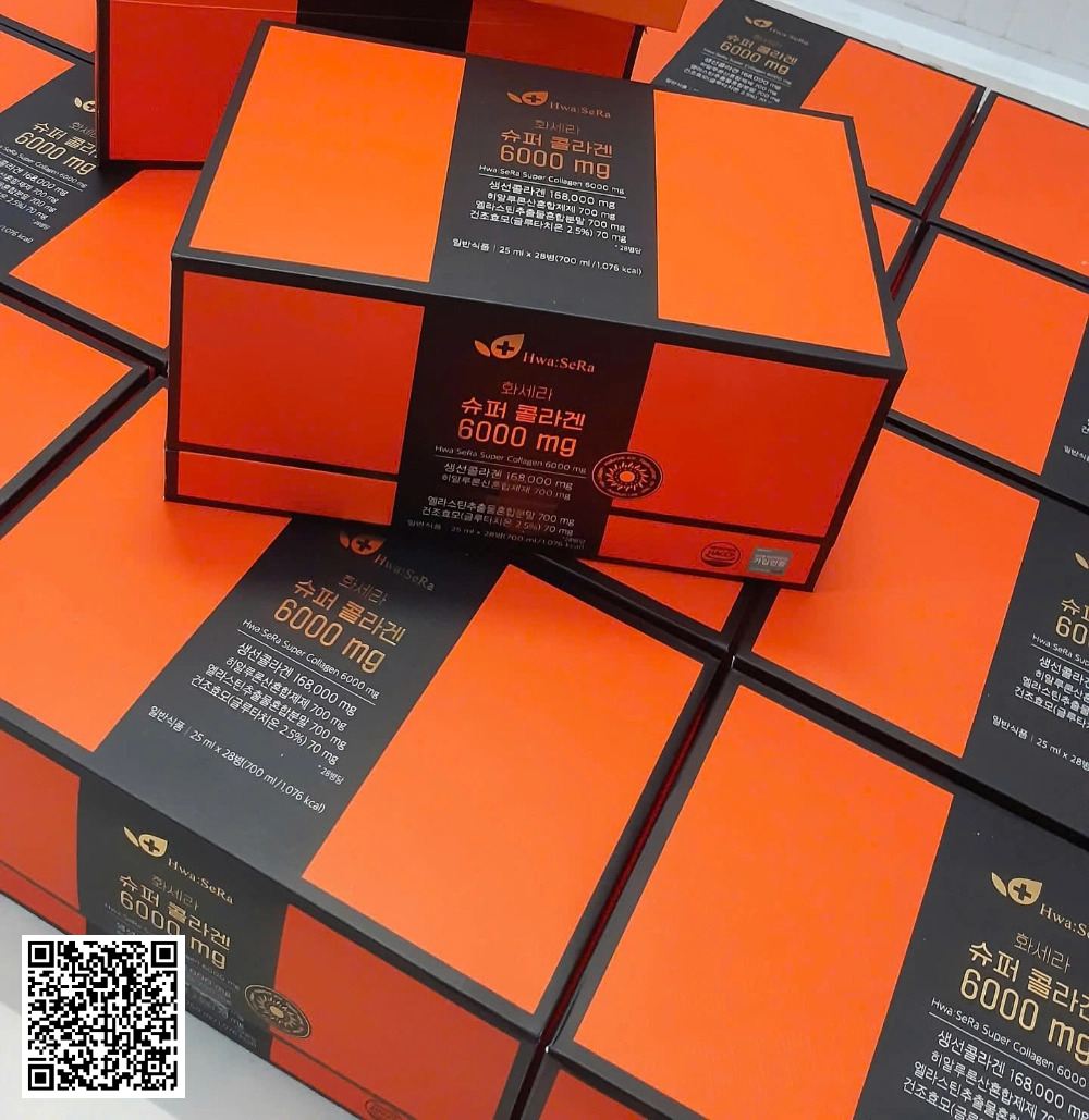 Hwa SeRa Super Collagen 6000mg Nước Uống Collagen Trắng Da Hàn Quốc Hộp 28 Chai * 25 ml 