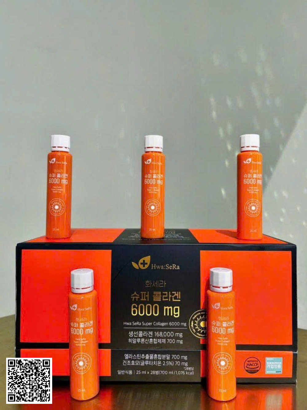 Hwa SeRa Super Collagen 6000mg Nước Uống Collagen Trắng Da Hàn Quốc Hộp 28 Chai * 25 ml 