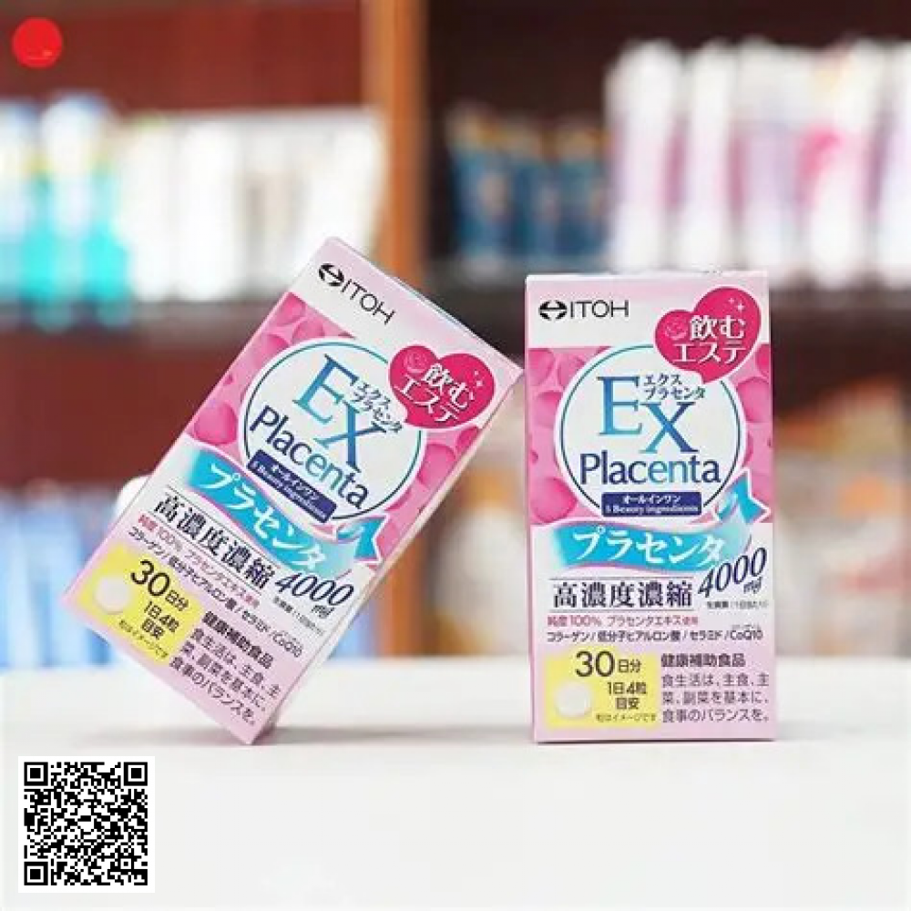 Itoh Kanpo Viên Uống EX Placenta lọ 60 viên từ Nhật Bản