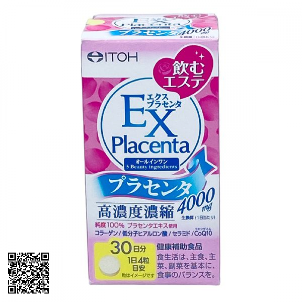 Itoh Kanpo Viên Uống EX Placenta lọ 60 viên từ Nhật Bản