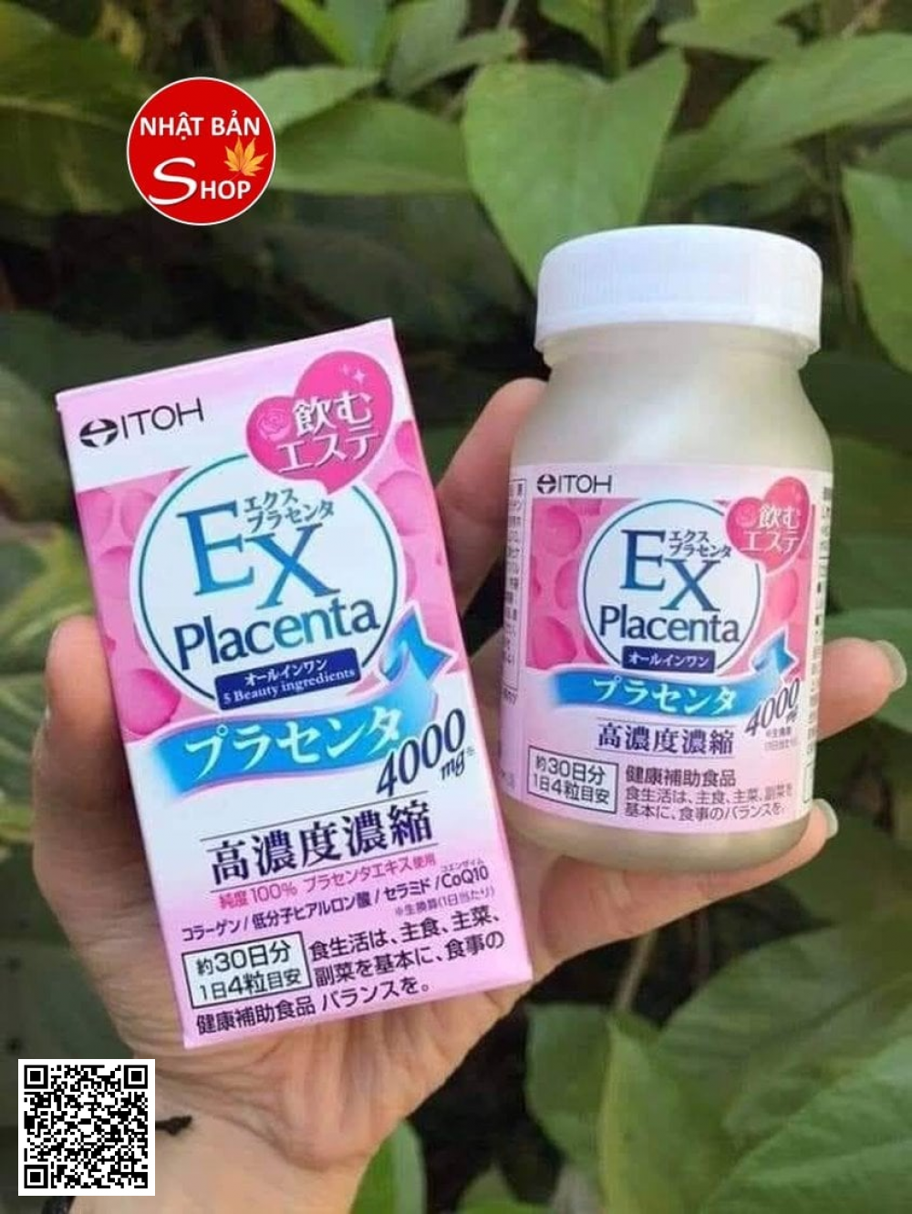 Itoh Kanpo Viên Uống EX Placenta lọ 60 viên từ Nhật Bản