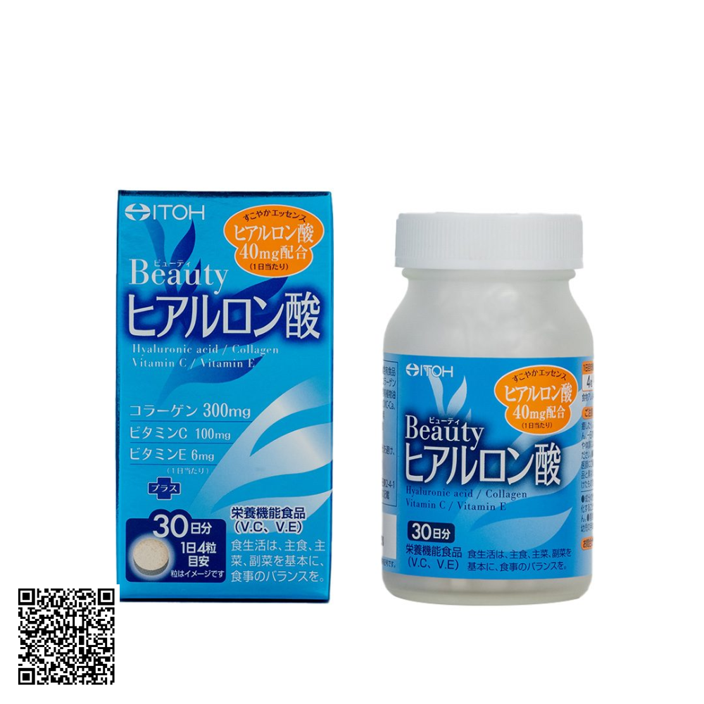 Itoh Kanpo Viên Uống Cấp Nước Beauty Hyaluronic Acid lọ 120 viên từ Nhật Bản