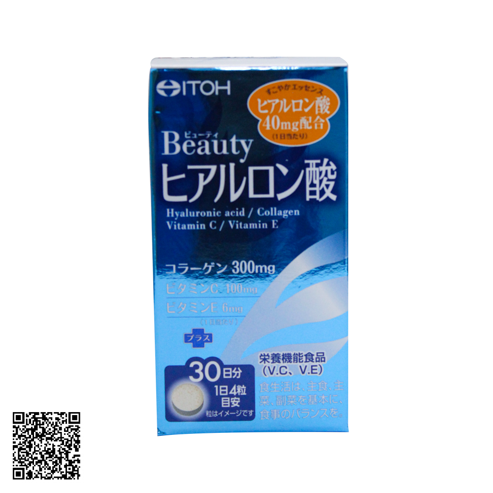 Itoh Kanpo Viên Uống Cấp Nước Beauty Hyaluronic Acid lọ 120 viên từ Nhật Bản