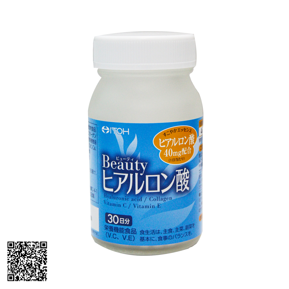 Itoh Kanpo Viên Uống Cấp Nước Beauty Hyaluronic Acid lọ 120 viên từ Nhật Bản
