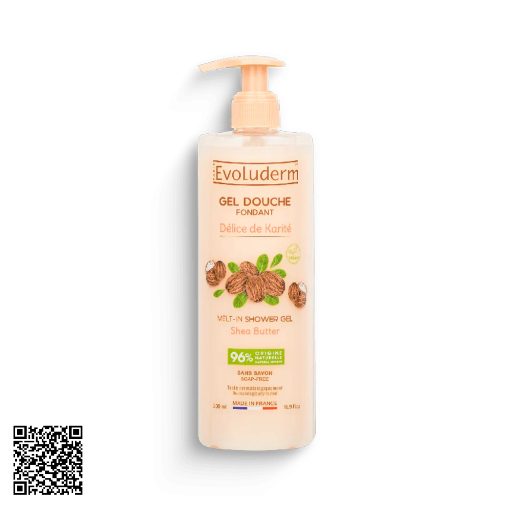 Gel Tắm Evoluderm Chiết Xuất Từ Bơ Hạt Mỡ - Karite 500ml Từ Pháp