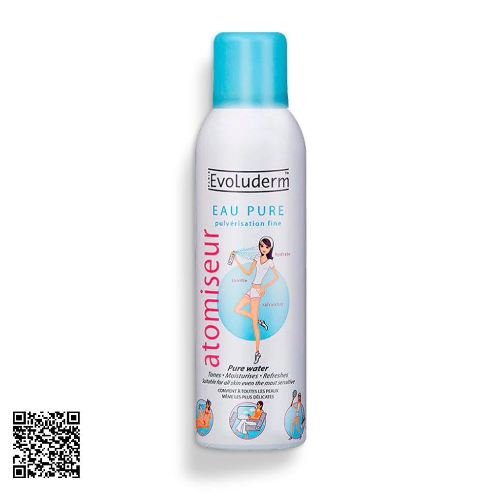Xịt Khoáng Evoluderm Cấp Nước & Làm Dịu Da 150ml từ Pháp