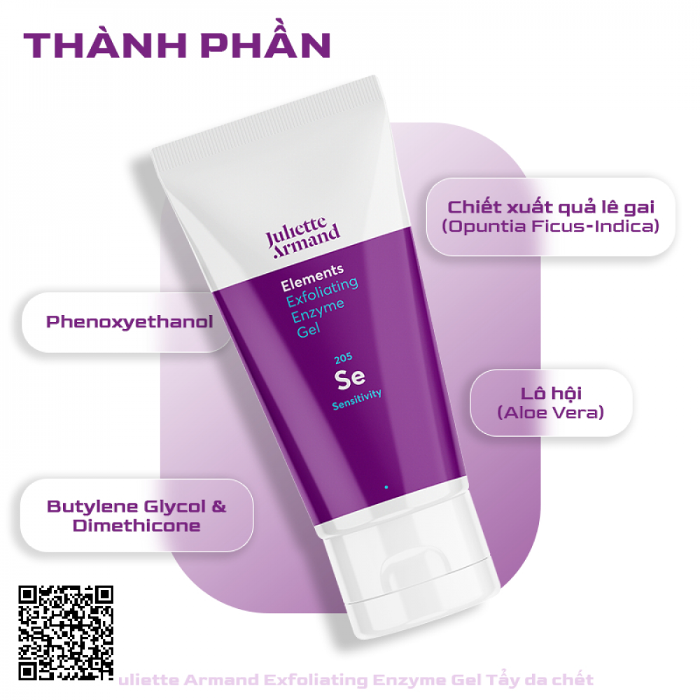 Juliette Armand Exfoliating Enzyme Gel Tẩy Da Chết 50ml từ Hy Lạp