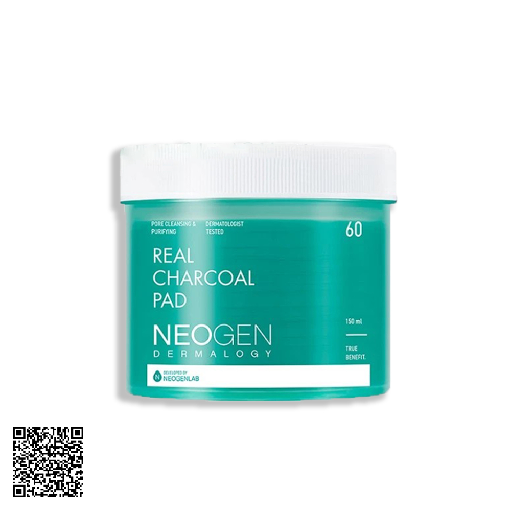 Toner Pad Neogen Dermalogy Real Charcoal Pad Than Tre Kiềm Dầu Giảm Mụn 60 miếng từ Hàn Quốc