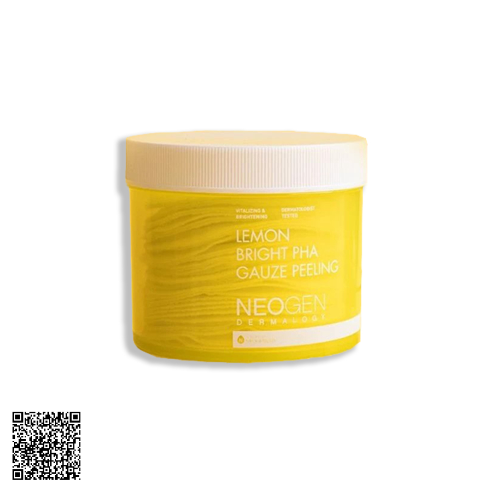 Toner Pad Neogen Dermalogy Lemon Bright PHA Gauze Peeling Tẩy Da Chết Chanh Dưỡng Trắng 30 miếng từ Hàn Quốc