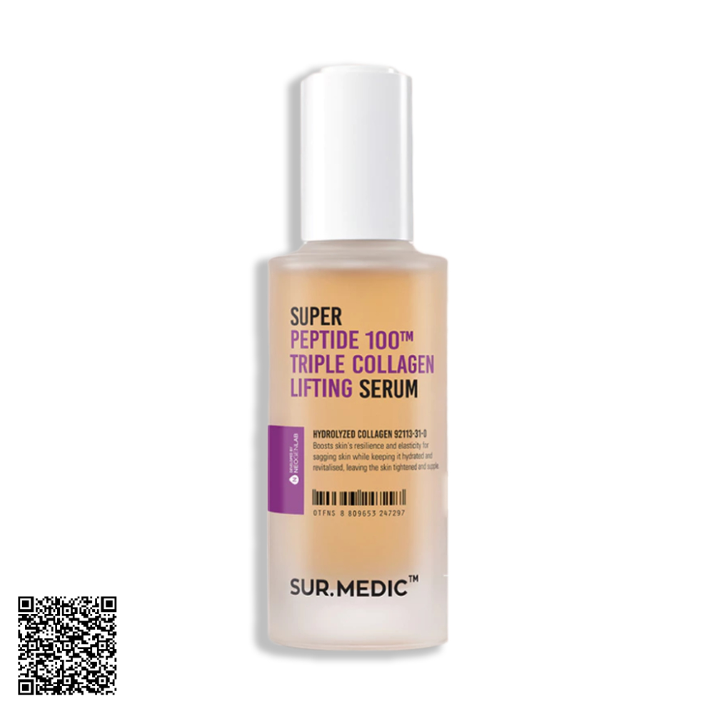 Siêu Tinh Chất SUR.MEDIC Super Peptide 100TM Collagen Lifting Serum Phục Hồi Và Trẻ Khỏe Da 50ml từ Hàn Quốc