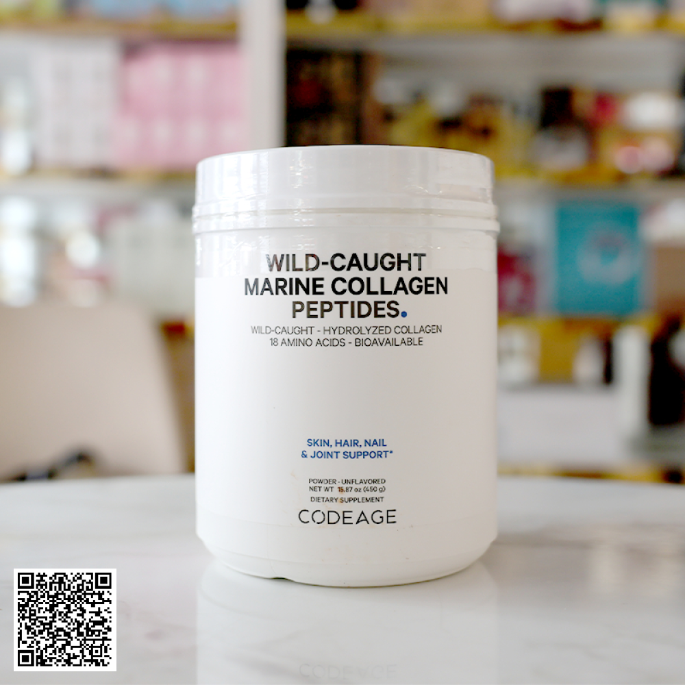 Thực Phẩm Bảo Vệ Sức Khỏe Codeage Wild-Caught Marine Collagen Peptides 450g Từ Hoa Kỳ