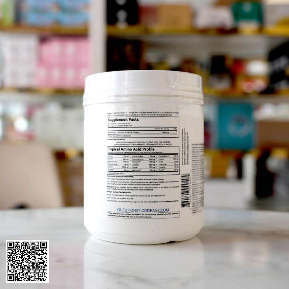 Thực Phẩm Bảo Vệ Sức Khỏe Codeage Wild-Caught Marine Collagen Peptides 450g Từ Hoa Kỳ