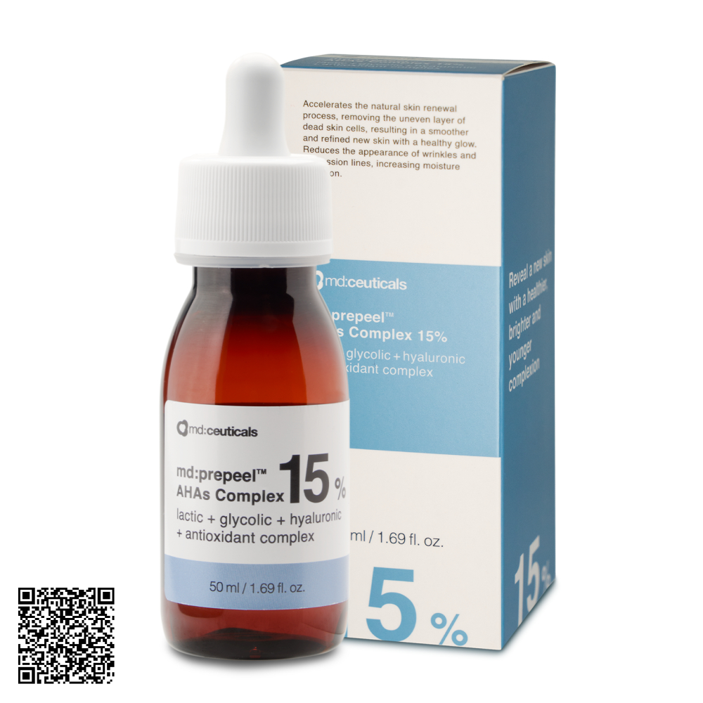 md:ceuticals Prepeel AHAs Complex 15% Thay Da Sinh Học Trắng Sáng Da Và Căng Bóng 50ml từ Anh