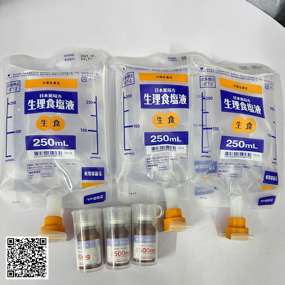 PURE NAD+ IV Drip Therapy 500MG Biocytech Truyền Tĩnh Mạch Cao Cấp 1  lọ  Từ Nhật Bản