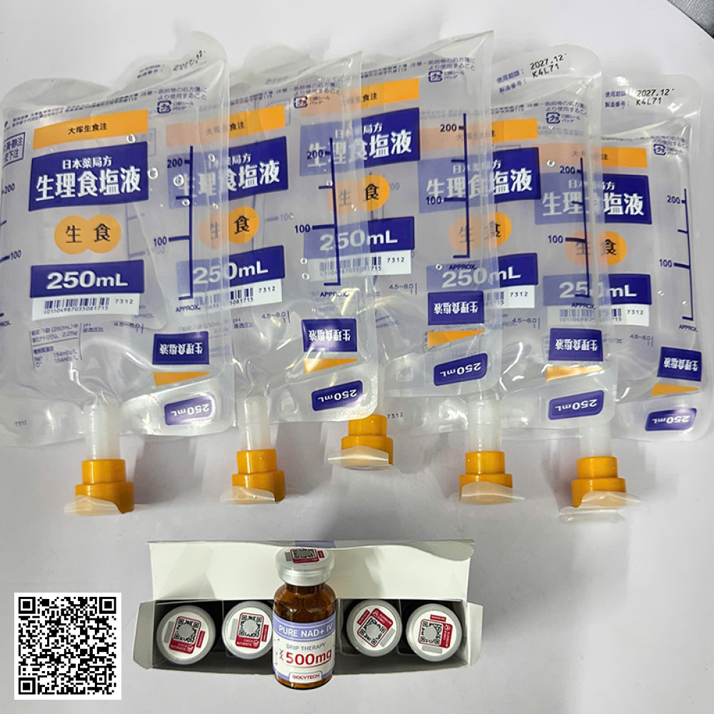 PURE NAD+ IV Drip Therapy 500MG Biocytech Truyền Tĩnh Mạch Cao Cấp 1  lọ  Từ Nhật Bản