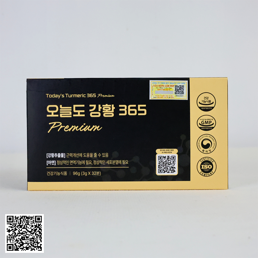 Tinh Nghệ Nano Today Turmeric 365 Premium Hộp 32 Ống Từ Hàn Quốc