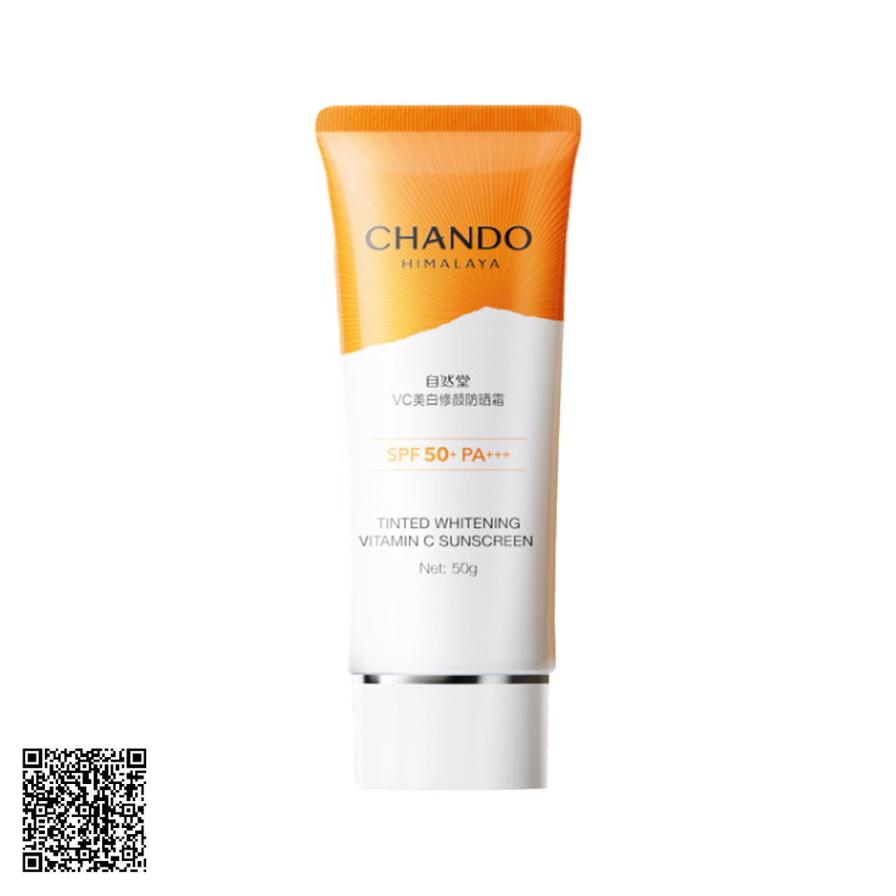 Kem Chống Nắng CHANDO Himalaya Tinted Whitening Vitamin C Sunscreen Dưỡng Trắng SPF50+ PA+++ 50g Từ Trung Quốc