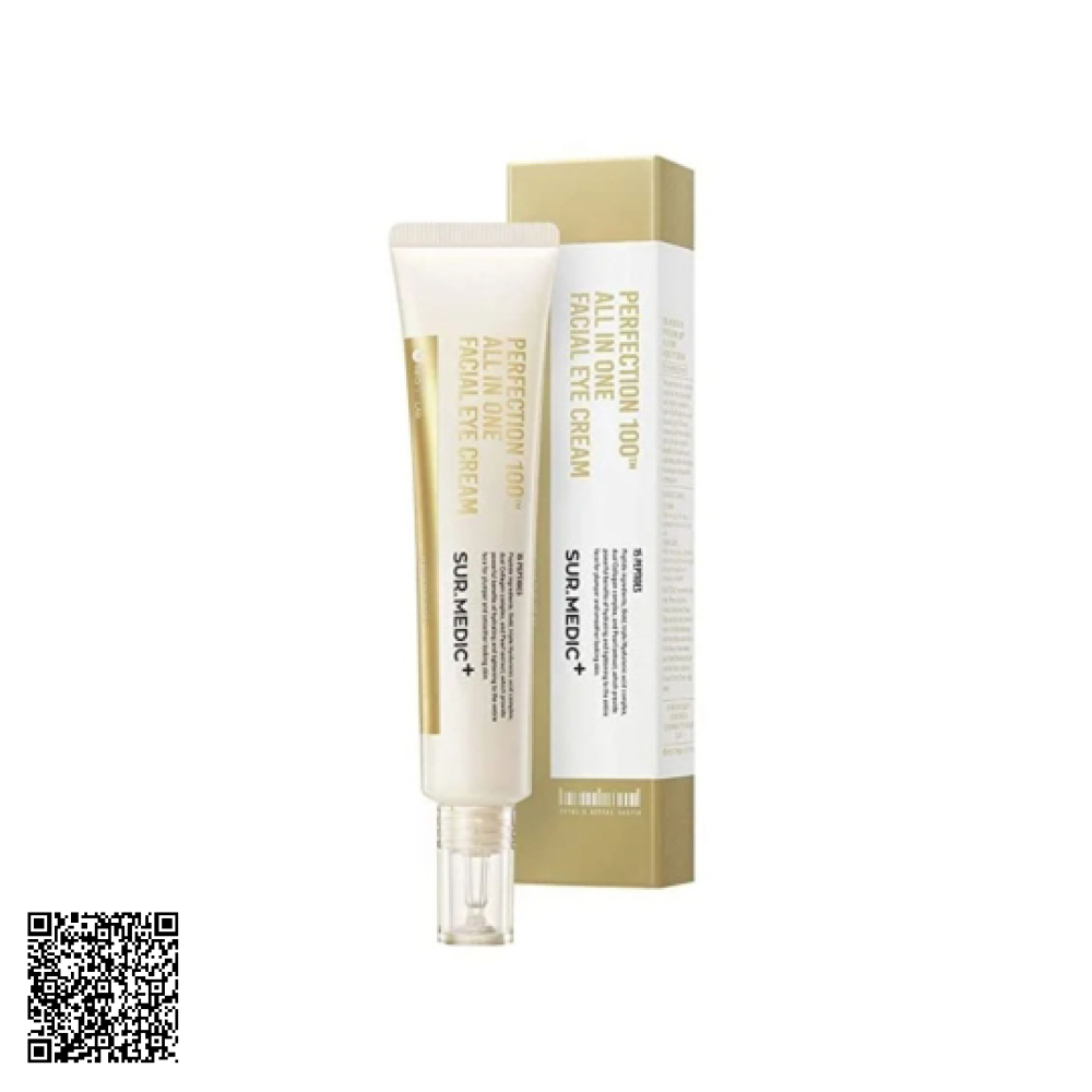 Kem Dưỡng Mắt SUR.MEDIC+ Perfection 100TM All In One Facial Eye Cream Giảm Nếp Nhăn, Ngăn Lão Hóa 35ml Từ Hàn Quốc