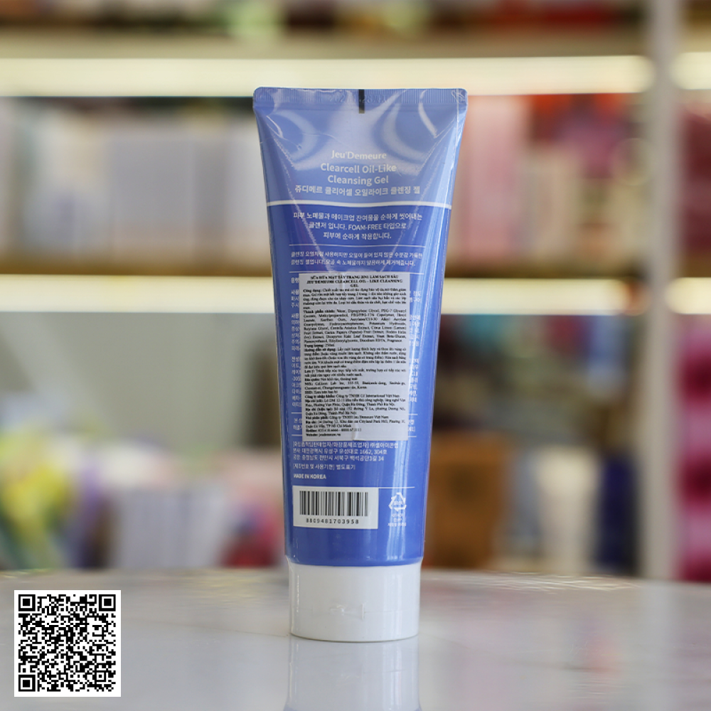 Gel Rửa Mặt JeuDemeure Clearcell Oil-like Cleansing Gel 2in1 Từ Hàn Quốc 250ml