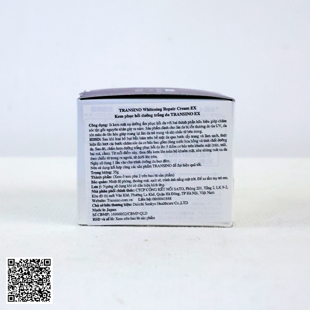 Kem Dưỡng Trắng Da Ban Đêm TRANSINO Whitening Repair Cream EX Phục Hồi Và Dưỡng Sáng Da Toàn Diện Từ Nhật Bản 35g