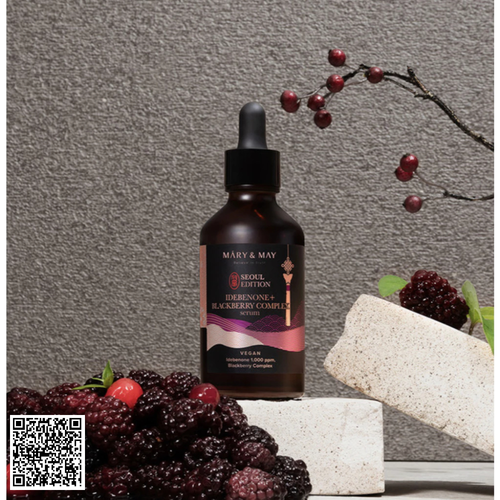 Tinh Chất Ngăn Ngừa Lão Hóa Mary&May Idebenone+ Blackberry Complex Serum Hàn Quốc 80ml 