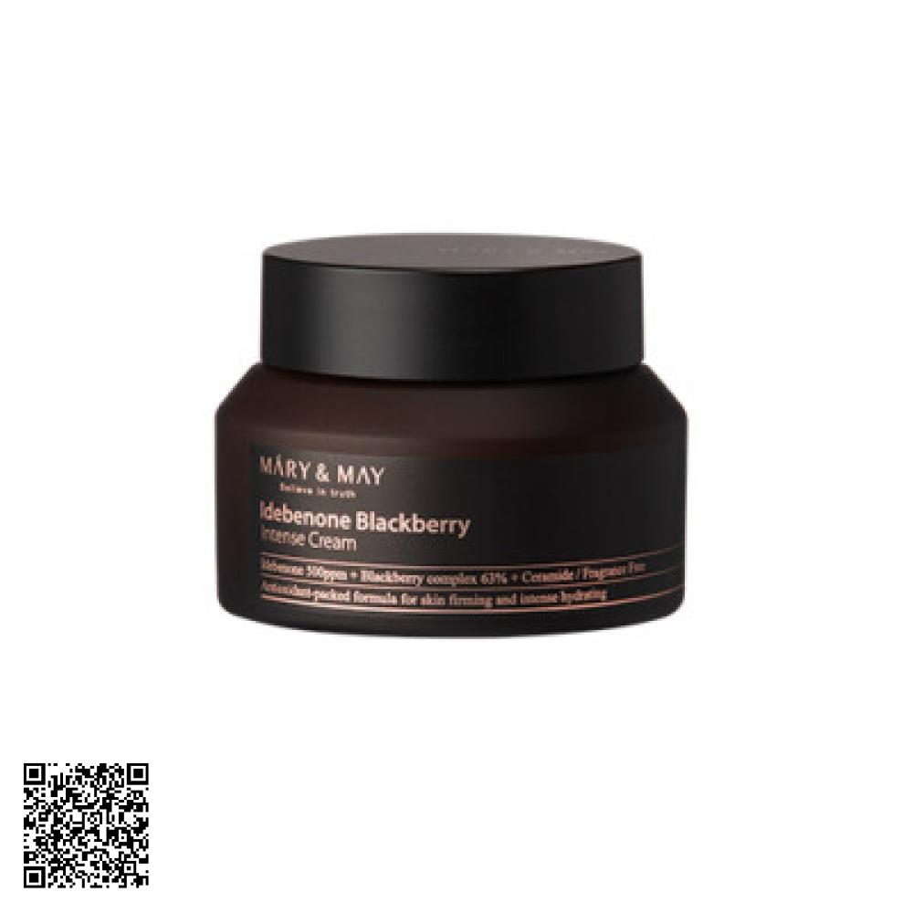 Kem Dưỡng Chuyên Sâu Mary&May Idebenone + Blackberry Complex Intense Cream 70g Hàn Quốc