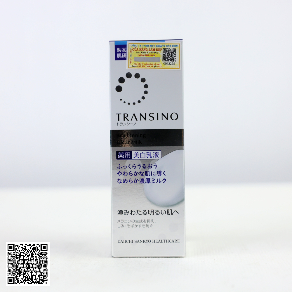 Sữa Dưỡng Trắng TRANSINO Brightening Clear Milk Thu Nhỏ Lỗ Chân Lông Và Dưỡng Da Từ Nhật Bản 100ml