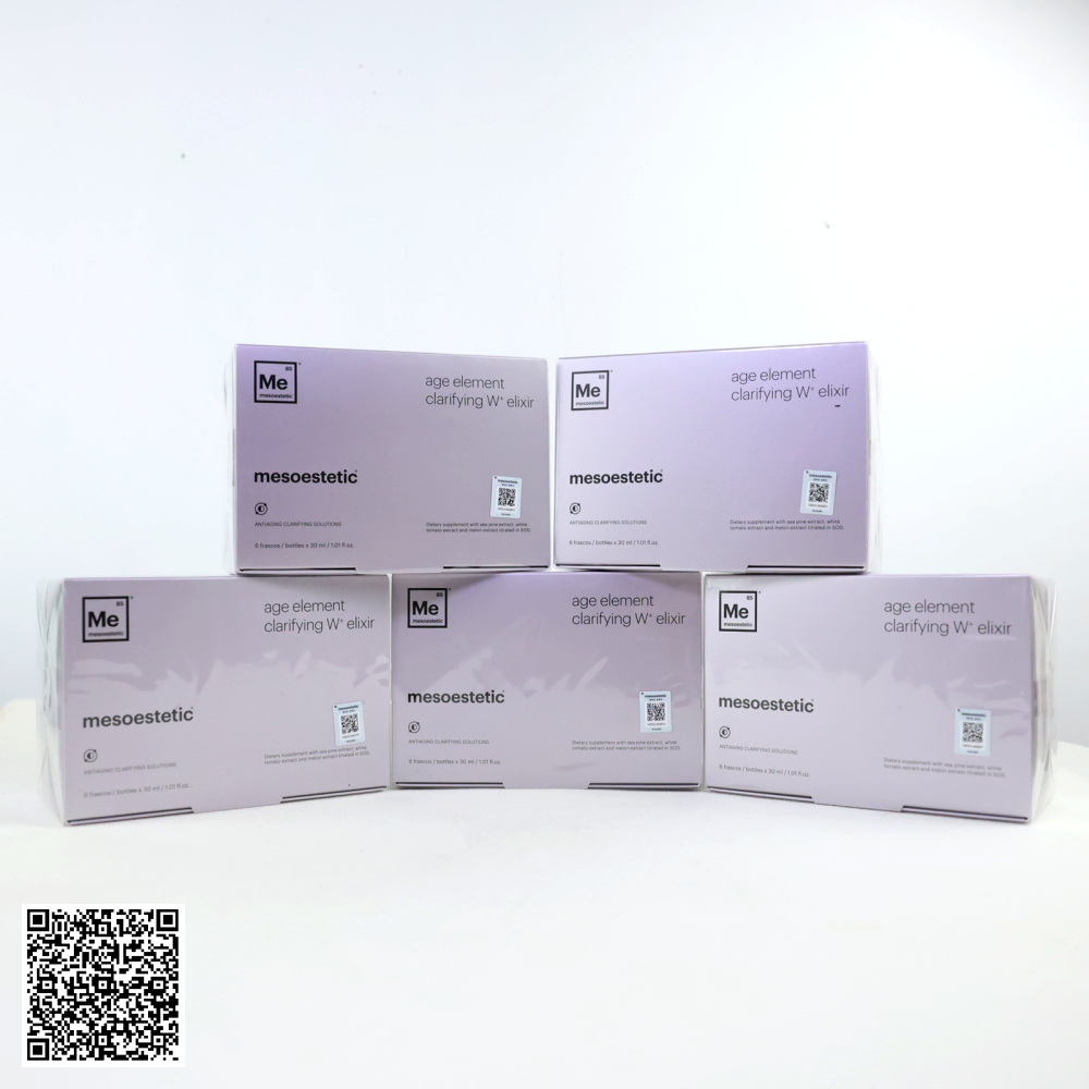 Liệu Trình Nước Uống Mesoestetic Age Element Firming Elixir Bổ Sung Collagen Trẻ Hóa Da Từ Tây Ban Nha Hộp 30ml x 6 Chai x 5 Hộp