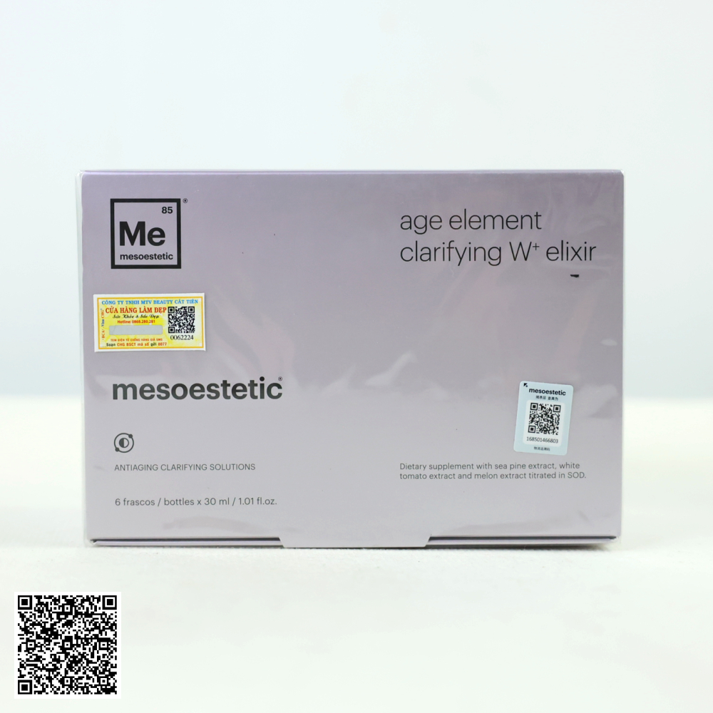 Liệu Trình Nước Uống Mesoestetic Age Element Firming Elixir Bổ Sung Collagen Trẻ Hóa Da Từ Tây Ban Nha Hộp 30ml x 6 Chai x 5 Hộp