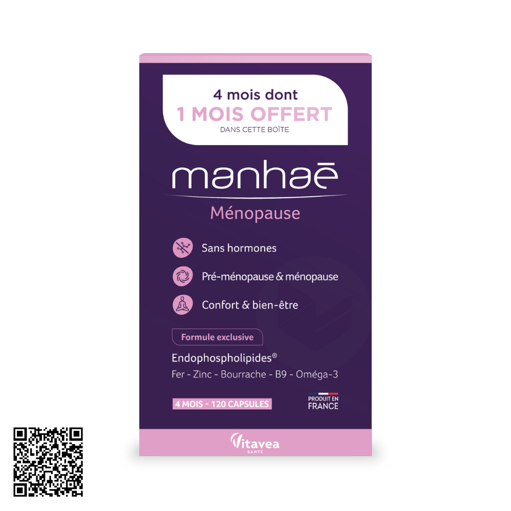 Manhaé Ménopause Viên Uống Bổ Sung Nội Tiết Tố Nữ Từ Pháp Hộp 120 Viên