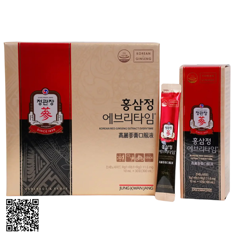 KGC Korean Red Ginseng Extract Everytime Nước Hồng Sâm  (30 gói x 10ml)