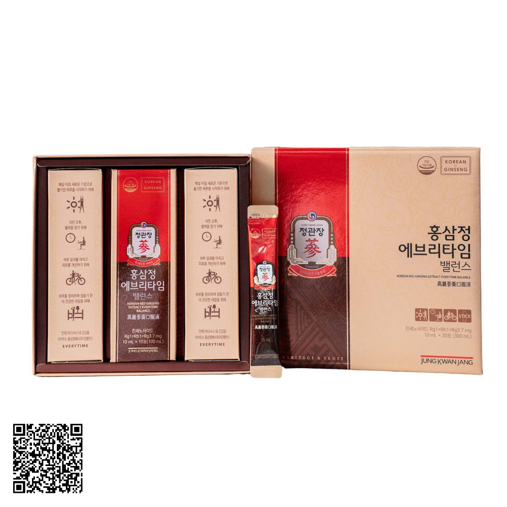 KGC Korean Red Ginseng Extract Everytime Balance Nước Hồng Sâm  (30 gói x 10ml)