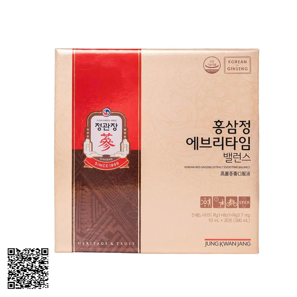 KGC Korean Red Ginseng Extract Everytime Balance Nước Hồng Sâm  (30 gói x 10ml)