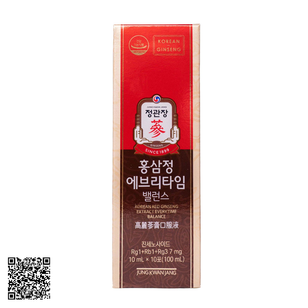 KGC Korean Red Ginseng Extract Everytime Balance Nước Hồng Sâm  (30 gói x 10ml)