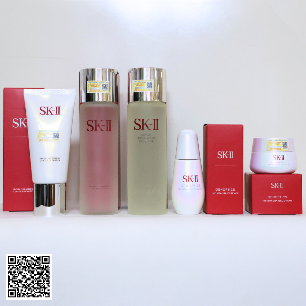 Bộ Sk-ii Genoptics Infiniaura Dưỡng Trắng Da Trẻ Hóa SK-II Nhật Bản 5 Sản Phẩm Full-size 