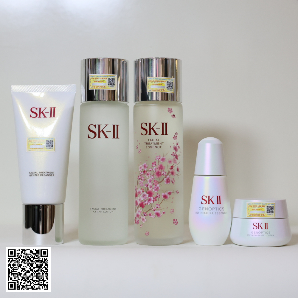 Bộ Sk-ii Genoptics Infiniaura Dưỡng Trắng Da Trẻ Hóa SK-II Nhật Bản 5 Sản Phẩm Full-size 