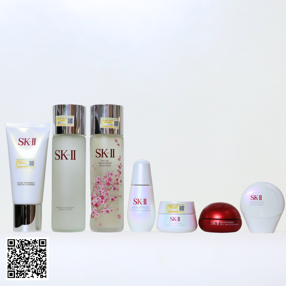 Bộ SK-II Genoptics InfinitAura Trắng Da 7 Sản Phẩm Full-size Nhật Bản