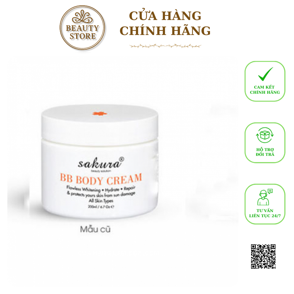 Kem Dưỡng Trắng Da Và Trang Điểm Nhẹ Toàn Thân Sakura BB Body Cream