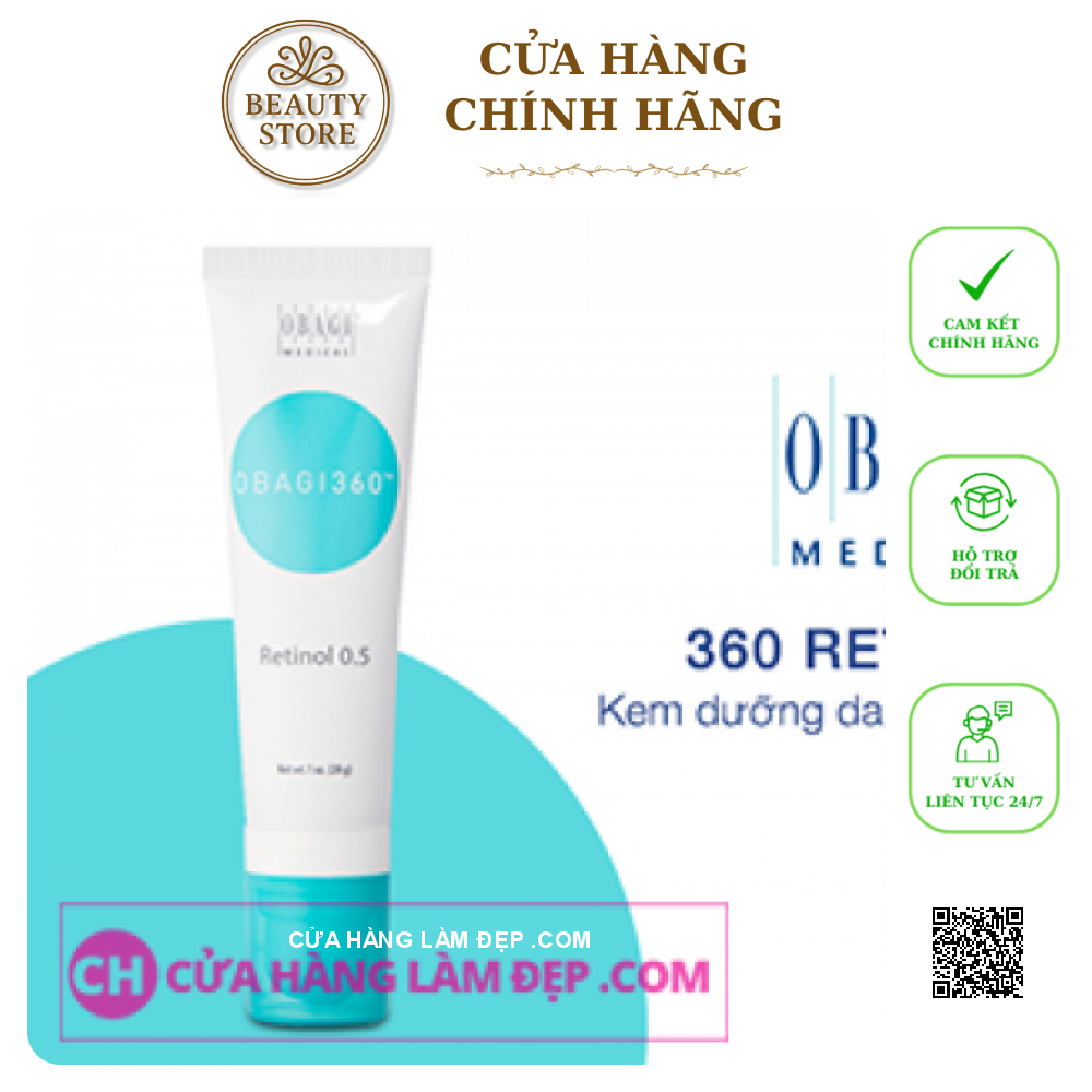Kem dưỡng da trẻ hóa, ngừa mụn,cân bằng sắc tố da Obagi 360 Retinol 0.5%