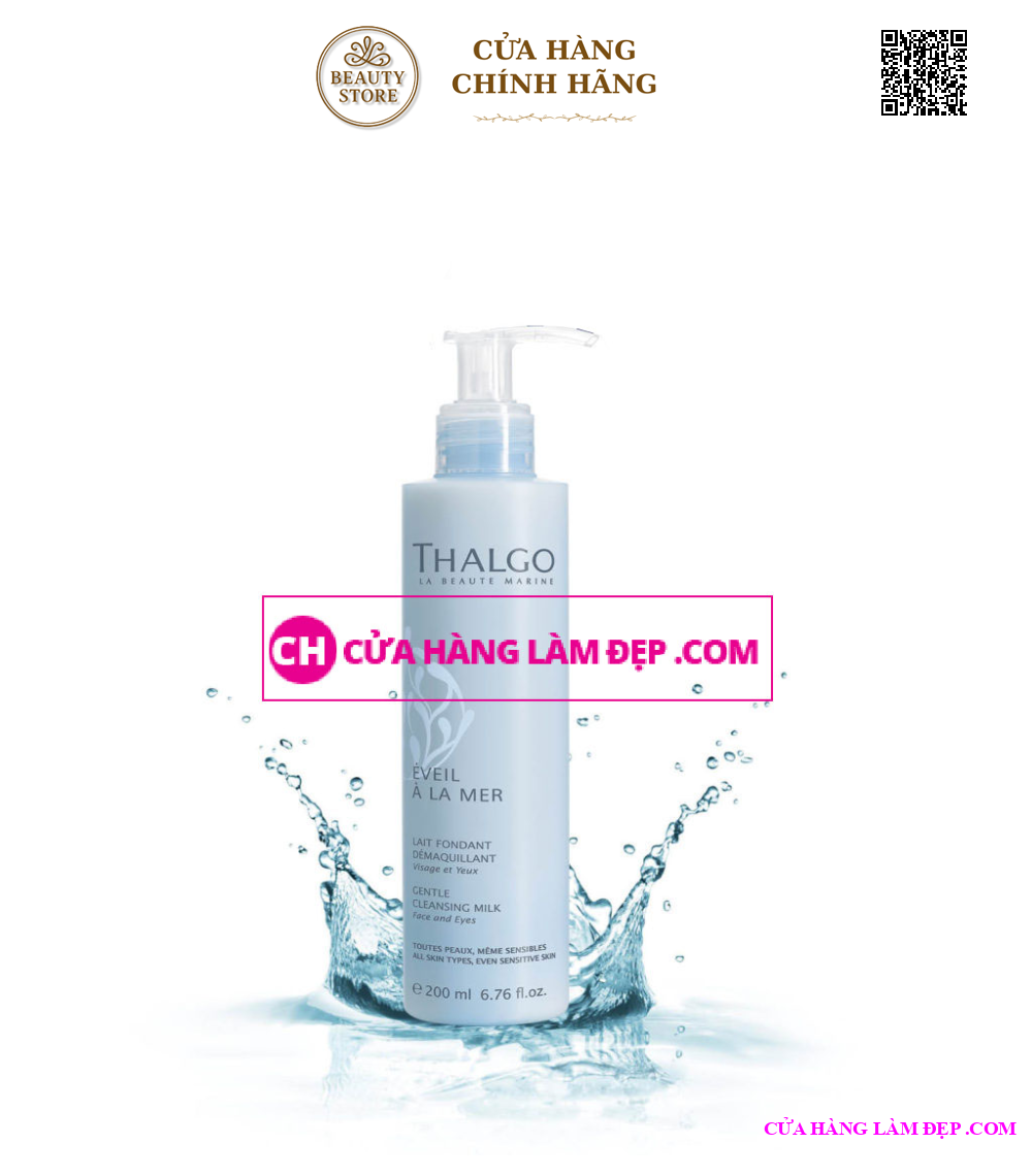 Sữa rửa mặt tẩy trang dành cho da khô Thalgo Gentle Cleansing Milk 200ml