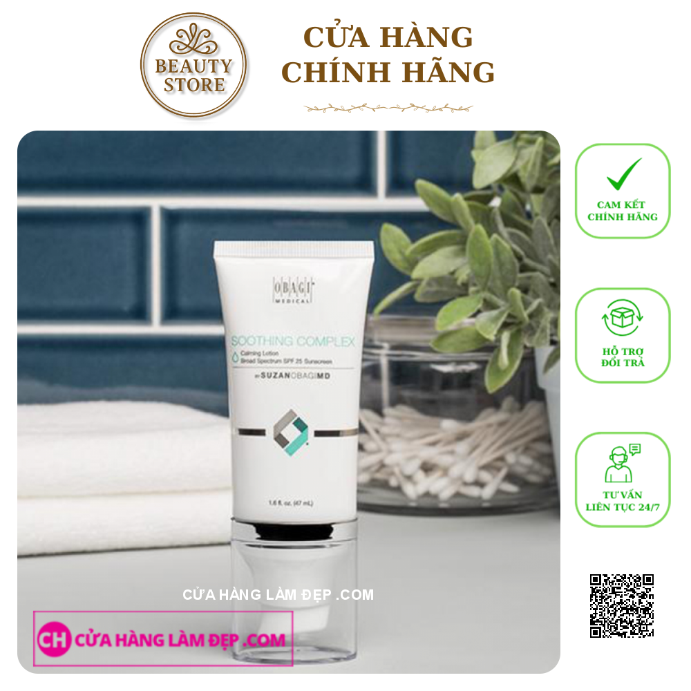 Kem Chống Nắng Phổ Rộng SuzanObagiMD Soothing Complex Calming Lotion Broad Spectrum SPF 25