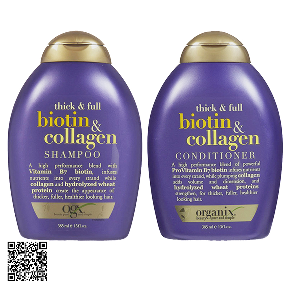 Dầu Gội Xả Làm Dày Tóc Biotin & Collagen Shampoo Biotin & Collagen