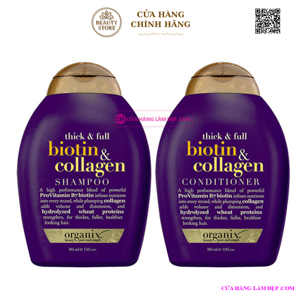 Dầu Gội Xã Làm Dày Tóc Biotin & Collagen -Shampoo Biotin & Collagen