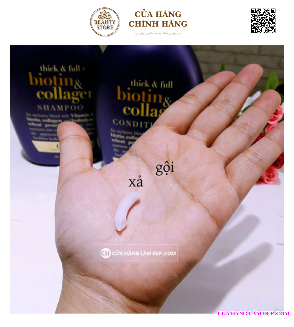 Dầu Gội Xã Làm Dày Tóc Biotin & Collagen -Shampoo Biotin & Collagen