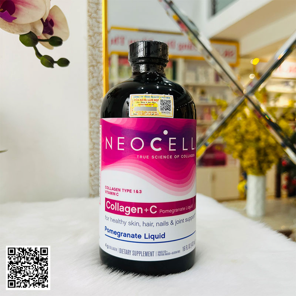  Nước Neocell Collagen +C Pomegranate Liquid Chiết Xuất Từ Trái Lựu Mẫu Mới