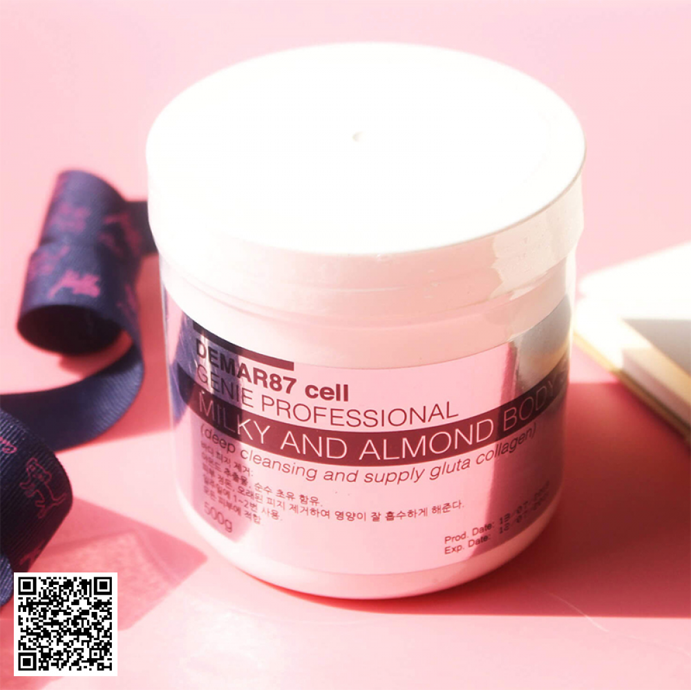 Kem Tẩy Tế Bào Chết Body Genie Demar87 Cell Milky and Almond Body Scrub