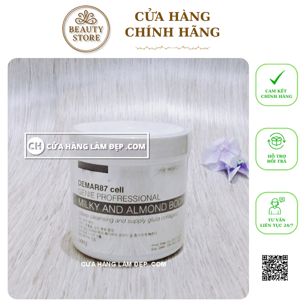 Kem Tẩy Tế Bào Chết Body Genie Demar87 Cell Milky and Almond Body Scrub
