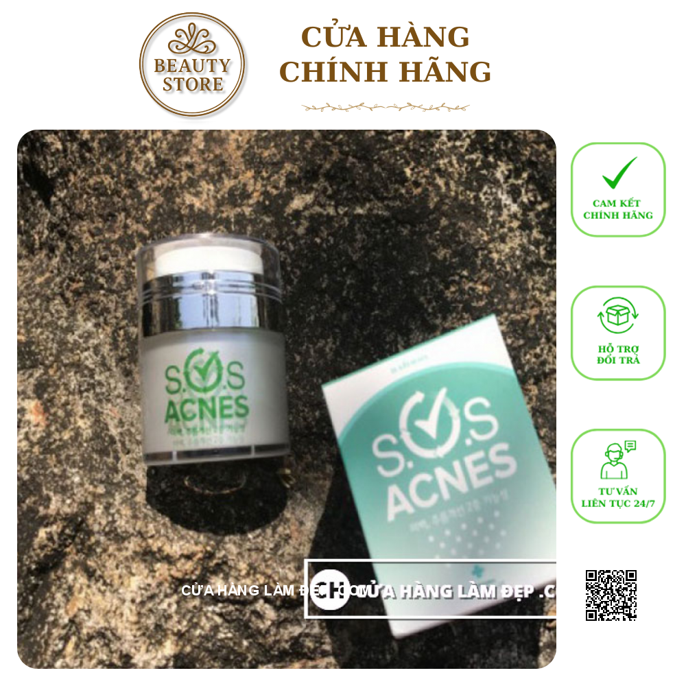 Kem Giảm Mụn S.O.S Acnes Cao Cấp Genie Hàn Quốc